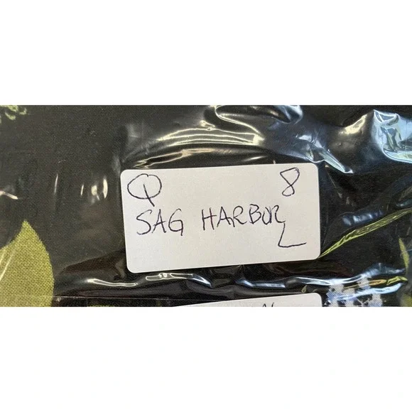 Vtg Sag Harbor Skirt Large Black Green Floral Button Front Midi Fairy Grunge Y2K - Picture 10 of 10